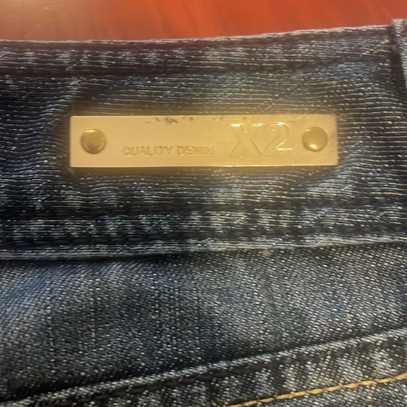 VINTAGE X2 DARK DENIM JEAN MINI SKIRT - Picture 14 of 16